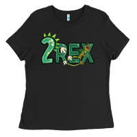 Black two rex Ladies Tee - MaliasSmallBusiness