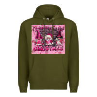 Army Green i'm dreaming of a pink christmas Premium Hoodie - FaDigitalArtStudio