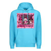 Ocean Blue i'm dreaming of a pink christmas Premium Hoodie - FaDigitalArtStudio