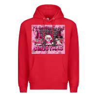 Red i'm dreaming of a pink christmas Premium Hoodie - FaDigitalArtStudio