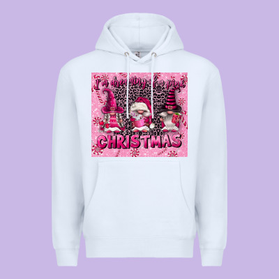 I'm Dreaming Of A Pink Christmas Premium Hoodie Designed By Fadigitalartstudio