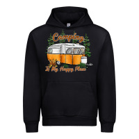 Black camping is my happy place Urban Hoodie - SublimationCraftShop