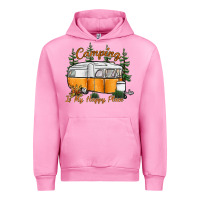 Fuchsia Pink camping is my happy place Urban Hoodie - SublimationCraftShop