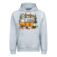 Heather Grey camping is my happy place Urban Hoodie - SublimationCraftShop