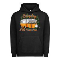 Pigment Black camping is my happy place Urban Hoodie - SublimationCraftShop