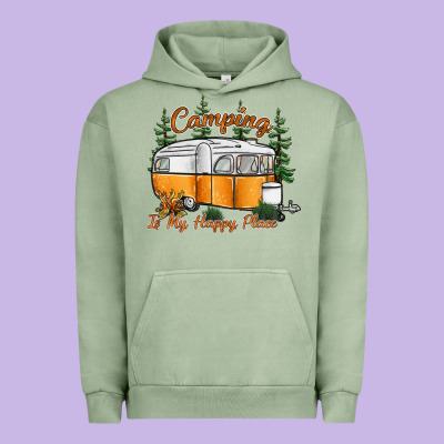 Camping Is My Happy Place Urban Hoodie Designed By Sublimationcraftshop