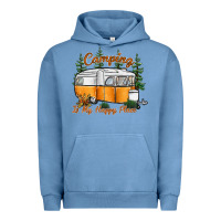 Pigment Pebble Blue camping is my happy place Urban Hoodie - SublimationCraftShop