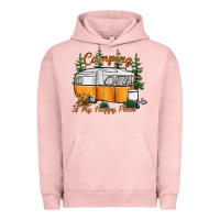 Pigment Salmon camping is my happy place Urban Hoodie - SublimationCraftShop