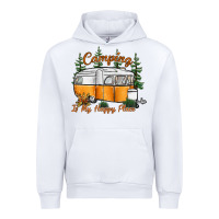 White camping is my happy place Urban Hoodie - SublimationCraftShop