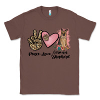 Chestnut peace love german shepherd Classic Tee - JahusDesignShop