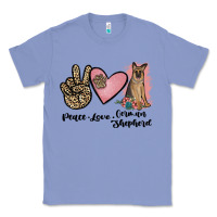 Colony Blue peace love german shepherd Classic Tee - JahusDesignShop