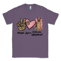 Lavender peace love german shepherd Classic Tee - JahusDesignShop