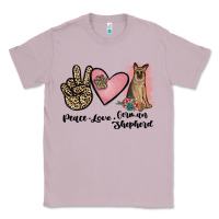 Lilac peace love german shepherd Classic Tee - JahusDesignShop