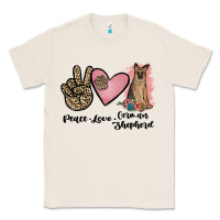 Natural peace love german shepherd Classic Tee - JahusDesignShop
