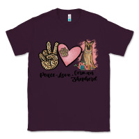 Plum peace love german shepherd Classic Tee - JahusDesignShop