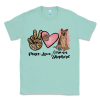 Seafoam peace love german shepherd Classic Tee - JahusDesignShop