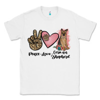 White peace love german shepherd Classic Tee - JahusDesignShop