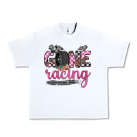White gone racing Urban Heavy Tee - JahusDesignShop