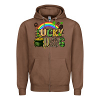 Chestnut Lucky dog St. Patrick's Day Zipper Hoodie - CowGirlArtShop
