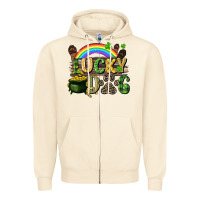 Sandshell Lucky dog St. Patrick's Day Zipper Hoodie - CowGirlArtShop