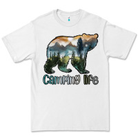 White camping bear Premium Tee - MaliasSmallBusiness