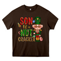 Chocolate Brown Christmas son of a nutcracker Heavy Core Tee - NancyCooperArtShop
