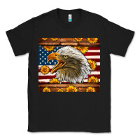 Black American Flag Eagle Tumbler Classic Tee - LillyAllenDesigns