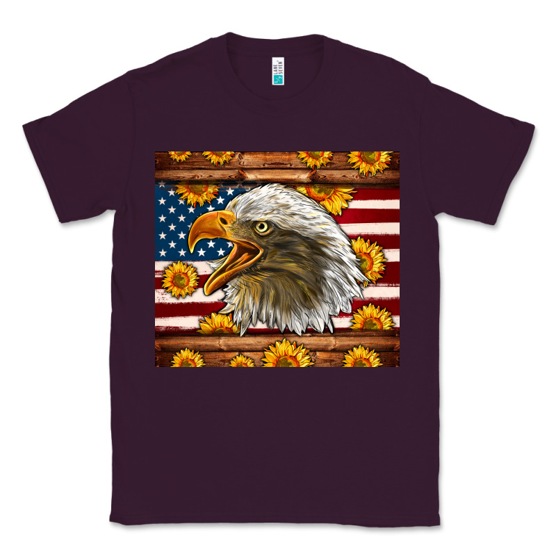 American Flag Eagle Tumbler Classic Tee by LillyAllenDesigns | Teevron