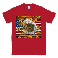 Red American Flag Eagle Tumbler Classic Tee - LillyAllenDesigns