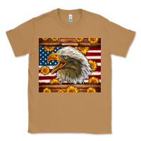 Toasted Coconut American Flag Eagle Tumbler Classic Tee - LillyAllenDesigns
