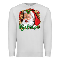 Dove Grey Believe And Santa Premium Sweatshirt - BundleAndBundleShop