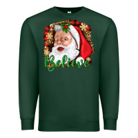 Sports Green Believe And Santa Premium Sweatshirt - BundleAndBundleShop