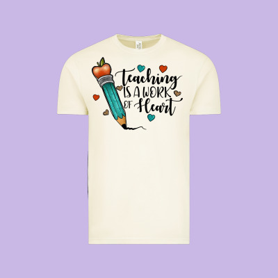 Teaching İs A Work Of Heart Vintage Tee Designed By Jahusdesignshop
