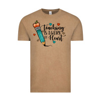 Vintage Coffee teaching i̇s a work of heart Vintage Tee - JahusDesignShop