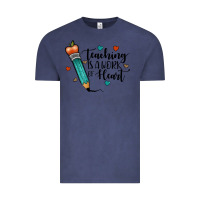 Vintage Denim teaching i̇s a work of heart Vintage Tee - JahusDesignShop