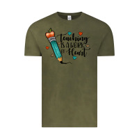 Vintage Olive teaching i̇s a work of heart Vintage Tee - JahusDesignShop