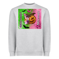 Heather Grey Sorta sweet sorta spooky Heavyweight Sweatshirt - NancyCooperArtShop