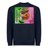 Navy Sorta sweet sorta spooky Heavyweight Sweatshirt - NancyCooperArtShop