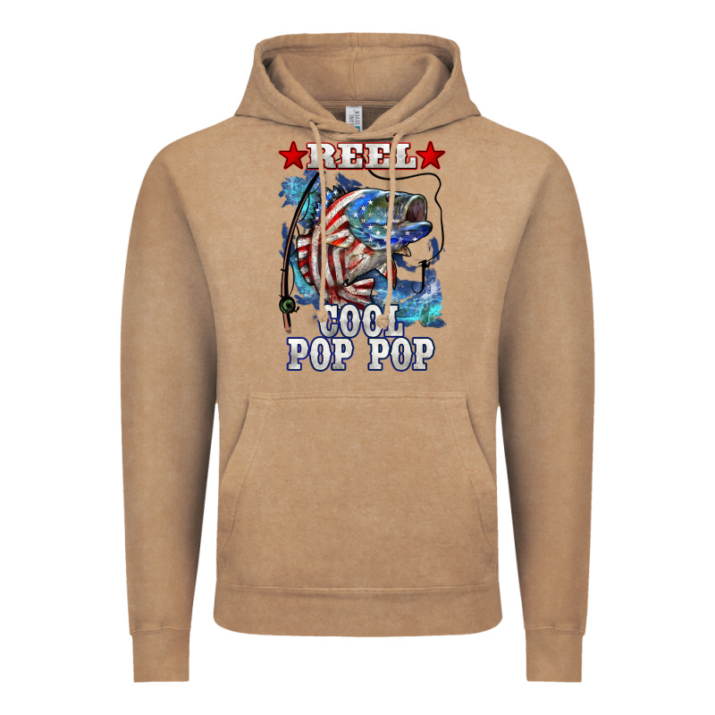 Reel Cool Pop Pop American Flag Bass Vintage Hoodie by LillyAllenDesigns | Teevron