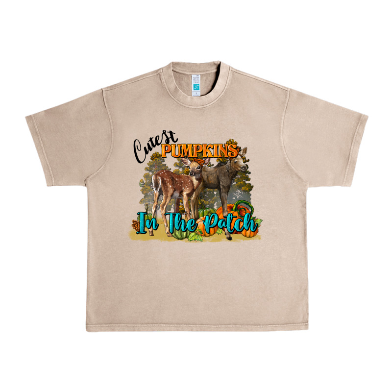 Fall Cutest Pumpkin In The Patch Deer Urban Heavy Tee by LillyAllenDesigns | Teevron