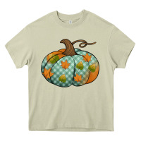 Mossy blue plaid autumn pumpkin Heavy Core Tee - Jasminsmagicworld