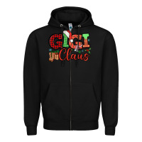 Black Gigi claus christmas mother's day Zipper Hoodie - HowdyJamesFarm