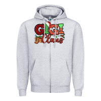 Heather Grey Gigi claus christmas mother's day Zipper Hoodie - HowdyJamesFarm