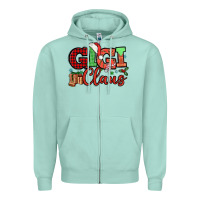 Seafoam Gigi claus christmas mother's day Zipper Hoodie - HowdyJamesFarm