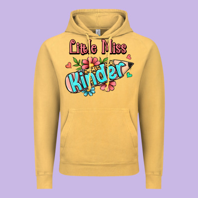 Little Miss Kindergarten Vintage Hoodie Designed By Ranaportraitstore