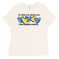 Bone it's okay to be little extra down syndrome awarene Ladies Tee - MaliasSmallBusiness