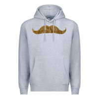 Heather Grey moustache fa element Premium Hoodie - FaDigitalArtStudio