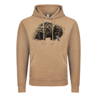 Vintage Coffee short beaked echidna Vintage Hoodie - LillyAllenDesigns
