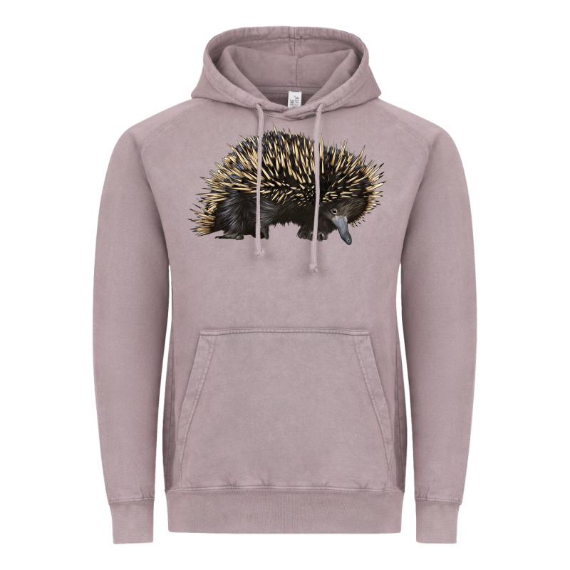 Short Beaked Echidna Vintage Hoodie by LillyAllenDesigns | Teevron