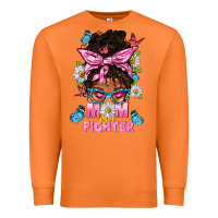 Carrot Mom Is A Fighter And Afro Messy Bun Mom Premium Sweatshirt - BundleAndBundleShop